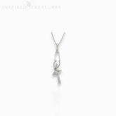 Ballerina Releve Arms 5th Silver-Toned - Pendant